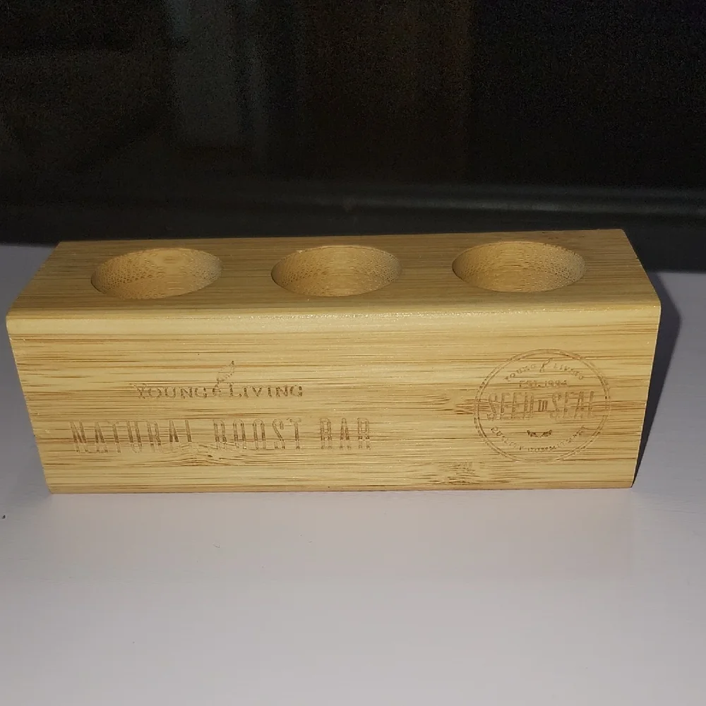 Essential Oil 5ml bottle bamboo holder wooden Young Living Natural Boost Bar NEW